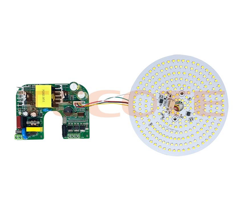 24V, 2A BLDC LED Ceiling Fan Controller PCBA with LED panel support