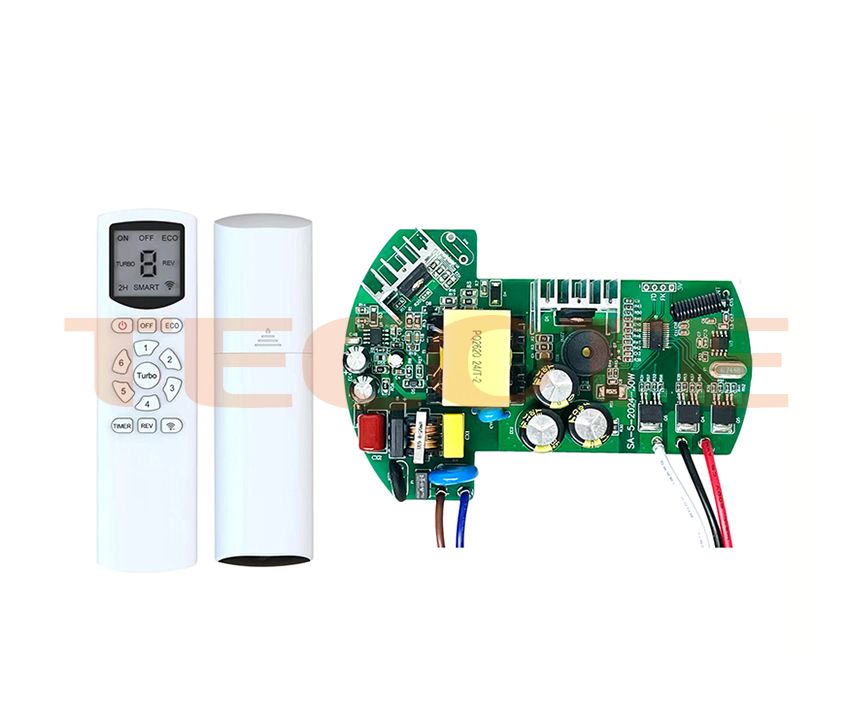 24V, 2A BLDC ceiling fan PCBA controller with SMPS, T Shape