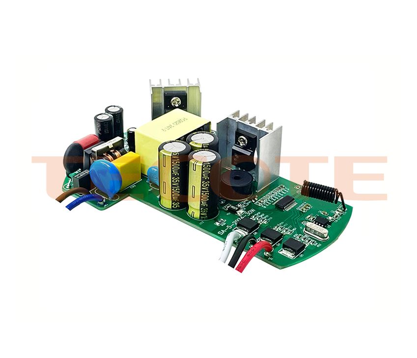 24V, 2A BLDC ceiling fan PCBA controller with SMPS, T Shape